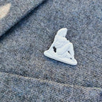 The Lady on the Rock Enamel Pin
