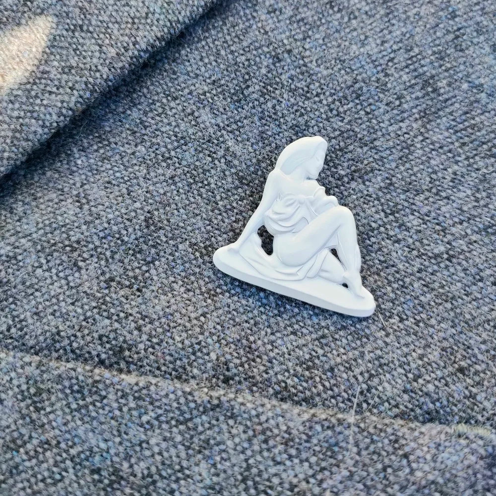 The Lady on the Rock Enamel Pin