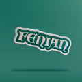 A green pin that reads 'Fenian'