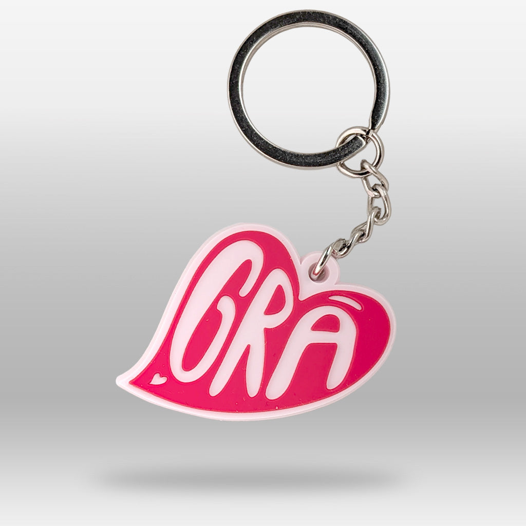 Grá PVC Keyring