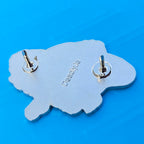 The Back of the Rory Gallagher Pin showing two pin-backs