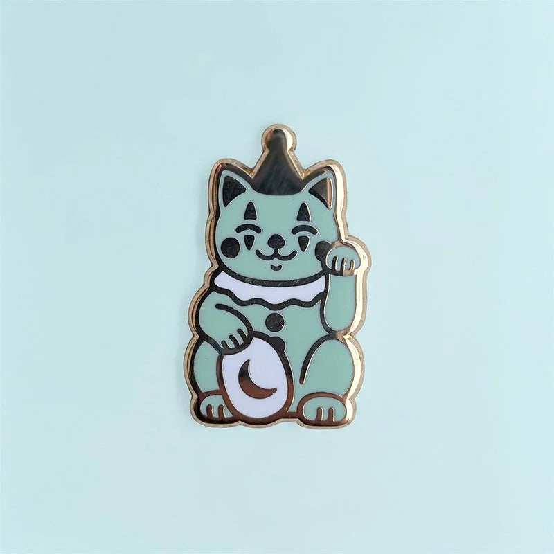 Lucky Pierrot Cat Pin