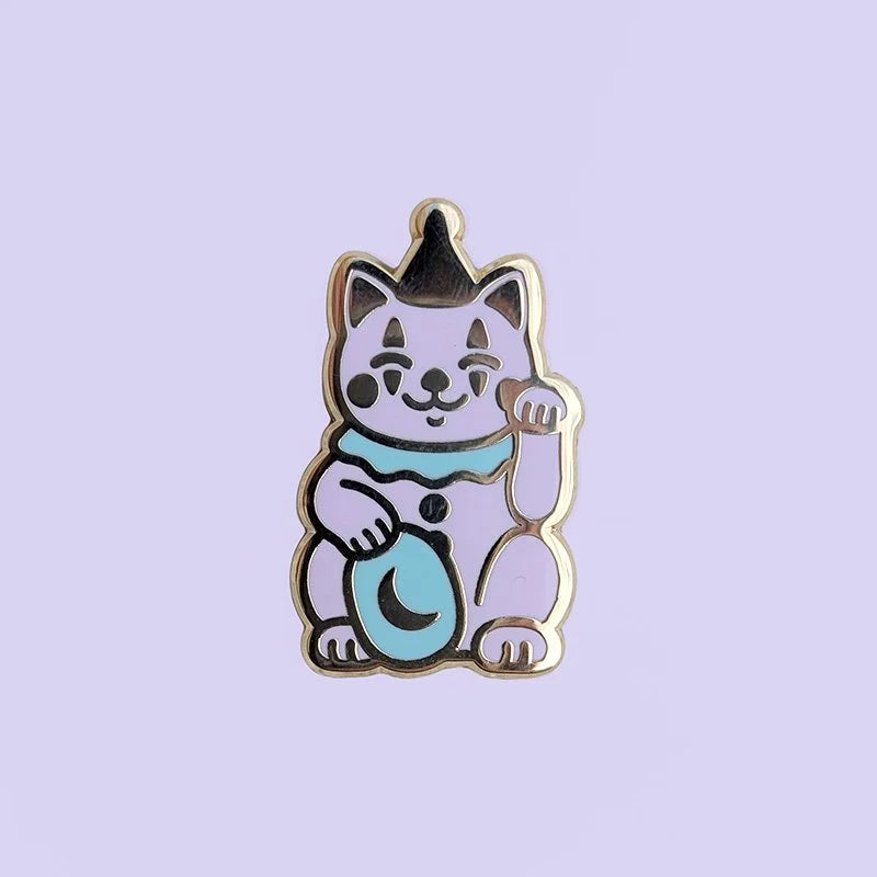Lucky Pierrot Cat Pin