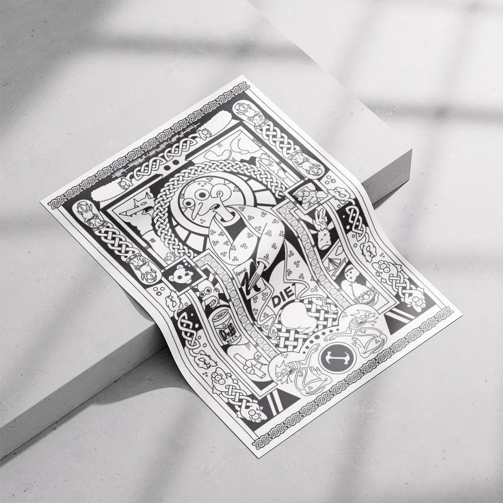 The Simpsons Book of Kells Print