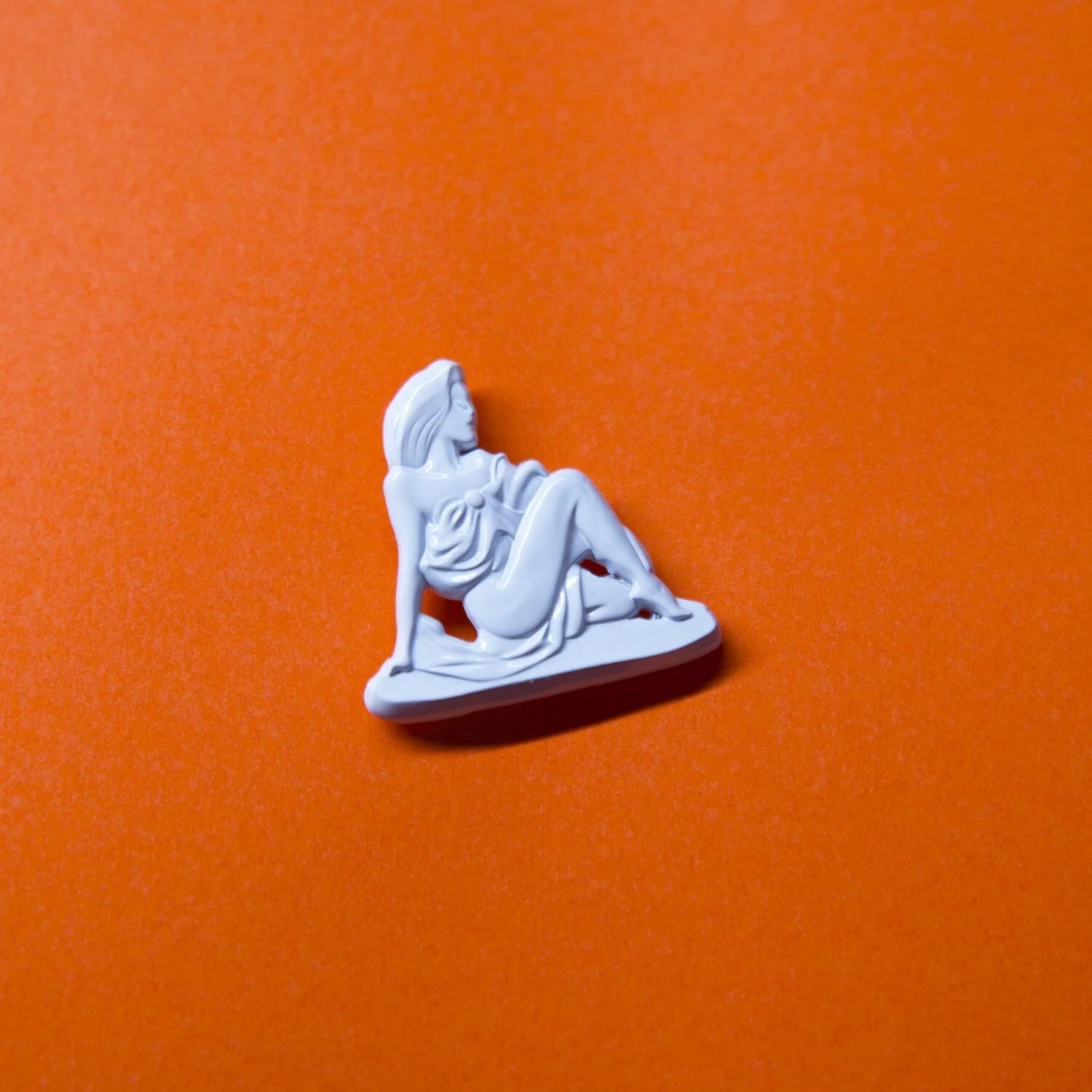 The Lady on the Rock Enamel Pin