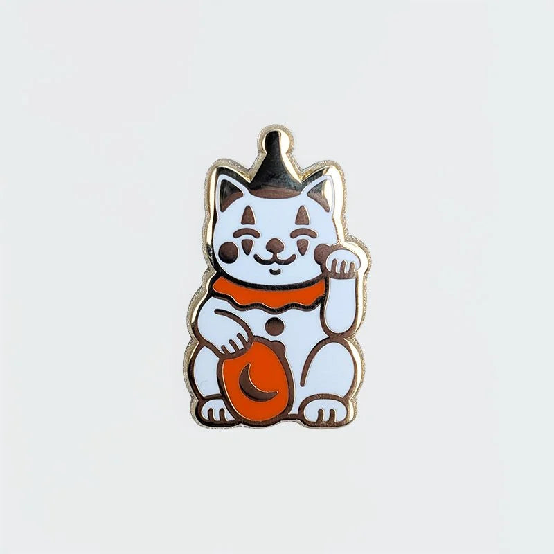Lucky Pierrot Cat Pin